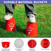 Roll over image to zoom in Yard Pong Outdoor Games Set, Giant Yard Games Set with 12 Buckets and Balls for Adults and Family, Toss Game Throwing Games for Beach, Camping, Lawn and Backyard